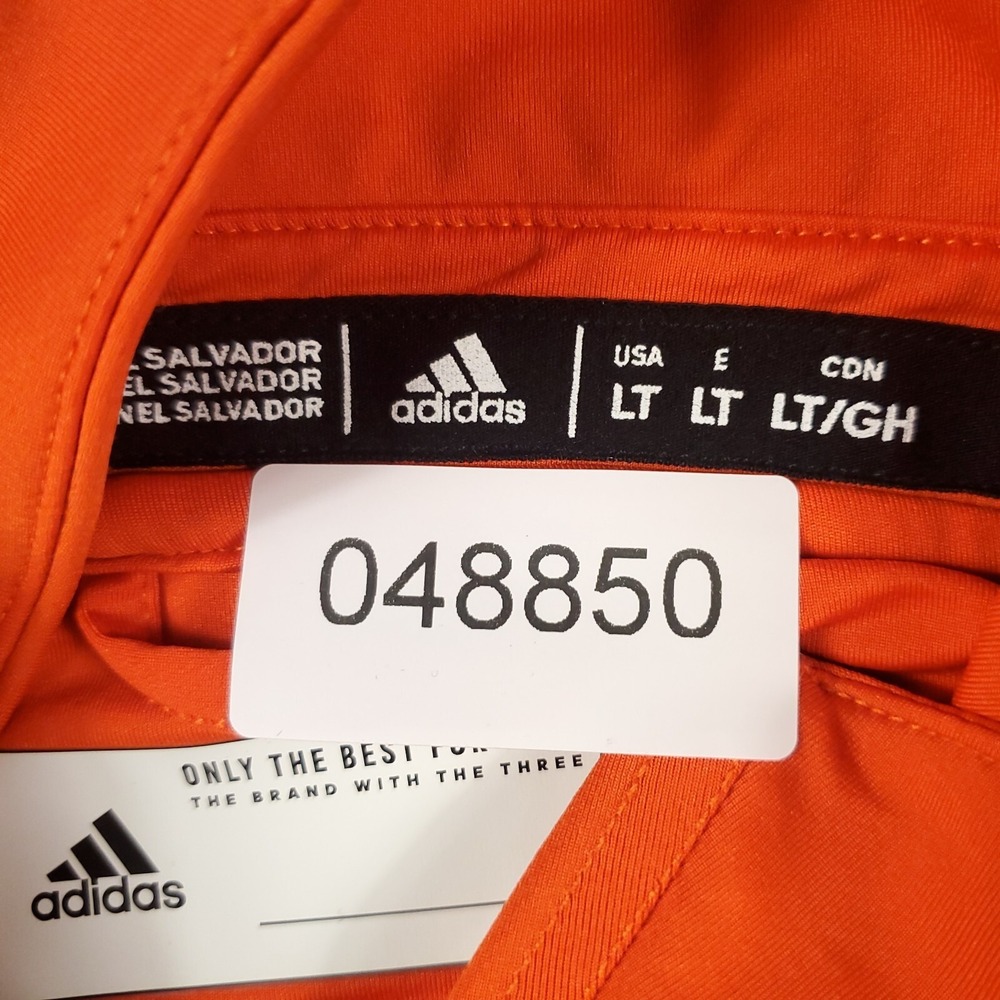 Adidas Polo Shirt Womens Size LT Orange Casual Golf Ladies Short Sleeve - Picture 6 of 6